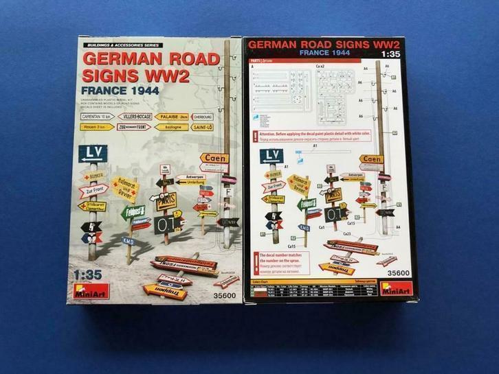MiniArt	35600	German Road Signs WW 2 France 1944	1/35, Hobby en Vrije tijd, Modelbouw | Figuren en Diorama's, Nieuw, 1:35 tot 1:50