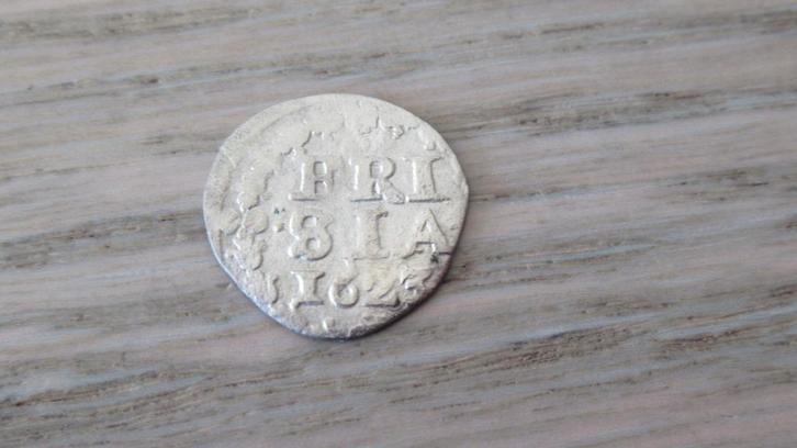 Zilveren provinciale 1 stuiver 1623 Frisia / bodemvondst, Postzegels en Munten, Munten | Nederland, Overige waardes, Koningin Beatrix