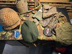 Legerspullen helm handschoenen zaklamp militair, Ophalen of Verzenden, Landmacht, Nederland, Helm of Baret