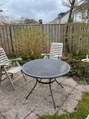 Tuintafel antraciet grijs 110 cm breed bij 75 cm hoog beschikbaar voor biedingen