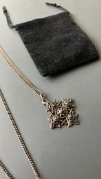 JERUSALEM KRUIS met KETTING 81 CM, Ophalen of Verzenden, Zo goed als nieuw, Zilver, Overige materialen