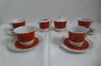 servies retro West Germany kop schotel melkkan suikerpot, Ophalen, Porselein, Overige stijlen, Compleet servies