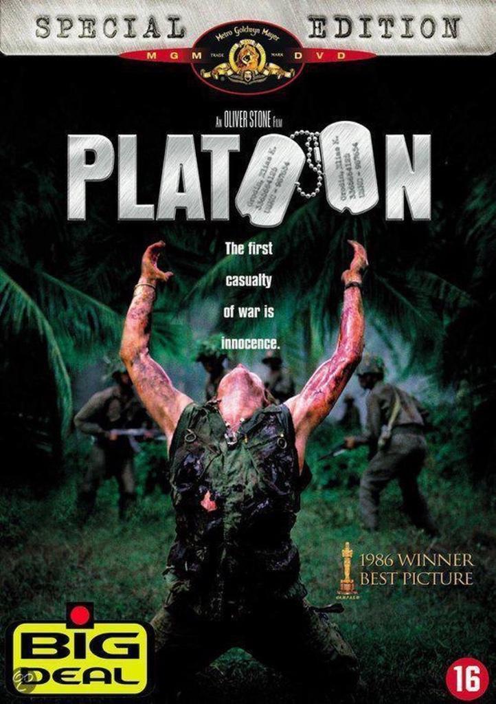 DVD Platoon (regie Oliver Stone) met Willem Dafoe, Cd's en Dvd's, Dvd's | Klassiekers, Zo goed als nieuw, Actie en Avontuur, 1980 tot heden