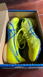 Aaics Hyper MD 6 flash yellow/  deep blue maat 39.5, Sport en Fitness, Ophalen of Verzenden, Zo goed als nieuw, Spikes, Hardlopen