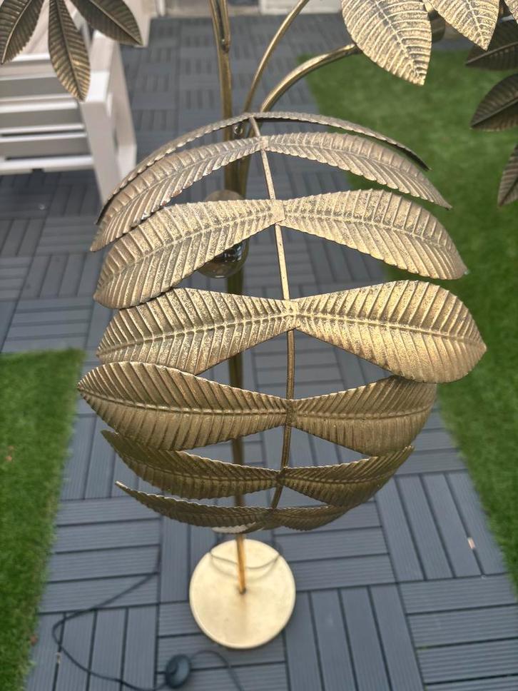 By-Boo Unbeleafable Gouden Vloerlamp, Huis en Inrichting, Lampen | Vloerlampen, Zo goed als nieuw, 100 tot 150 cm, Metaal, Ophalen
