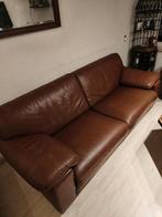 Leren bank - 3-zits, Huis en Inrichting, Ophalen, Gebruikt, 75 tot 100 cm, 200 tot 250 cm