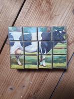 Oude blokken puzzel,koe,paard,kip,schaap,eend,hond.jaren'60?, Antiek en Kunst, Antiek | Speelgoed, Ophalen of Verzenden