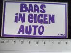 sticker fina logo baas in eigen auto, Verzenden, Zo goed als nieuw, Auto of Motor