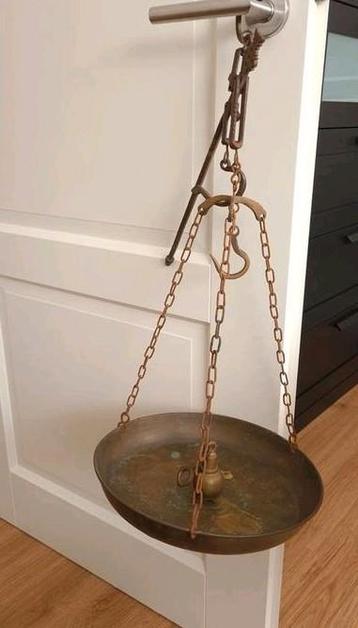 Antieke unster weegschaal - Messing/brons met patina - FEINE beschikbaar voor biedingen