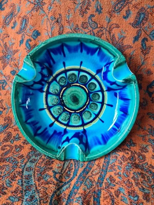 Gouds Plateel Flora Faenza schaal turquoise, Antiek en Kunst, Antiek | Keramiek en Aardewerk, Ophalen of Verzenden