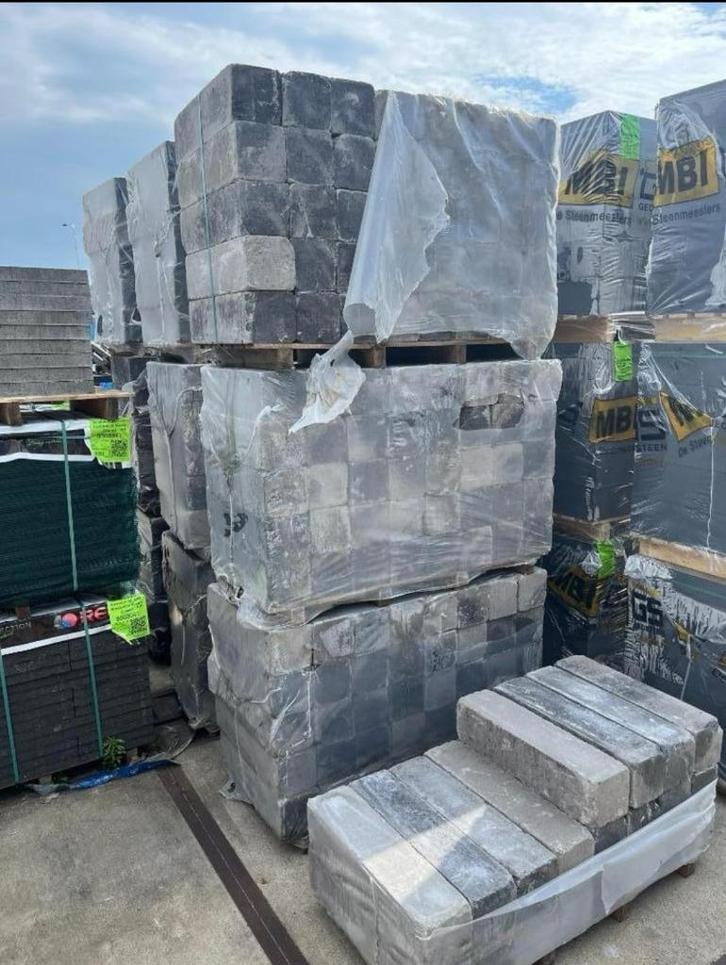 Stapelblok 60x15x15 cm grijs/zwart, Tuin en Terras, Bielzen en Borders, Nieuw, Blok, Beton, Minder dan 25 cm, Minder dan 100 cm