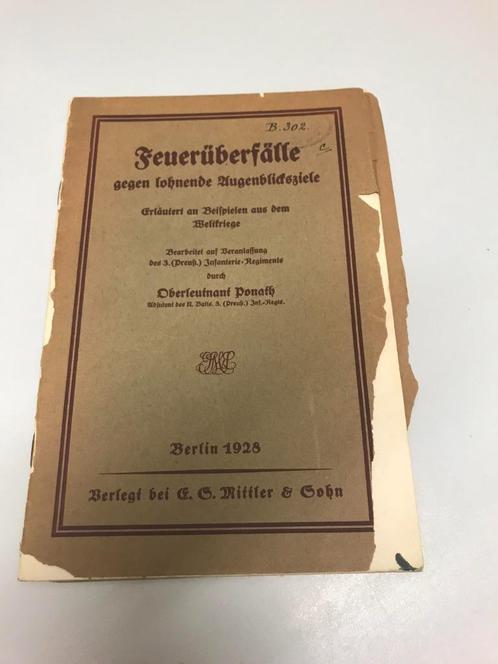 Feueruberfalle gegen lohnende augenbildziele, Boeken, Oorlog en Militair, Gelezen, Voor 1940, Ophalen of Verzenden