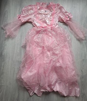 Prachtige roze prinsessenjurk maat 140 beschikbaar voor biedingen