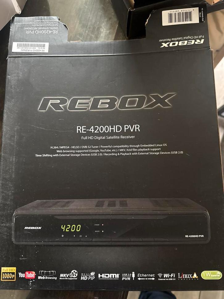 Rebox RE-4200HD PVR Satelliet Ontvanger, Audio, Tv en Foto, Decoders en Harddiskrecorders, Gebruikt, Harddiskrecorder, Ophalen of Verzenden