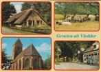 VLEDDER Boerderij Kerk Kudde Café Groeten, Verzamelen, Ansichtkaarten | Nederland, Verzenden, 1980 tot heden, Gelopen, Drenthe