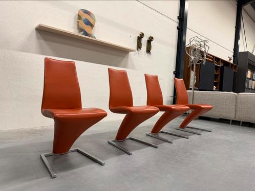 4 Rolf Benz 7800 Eetkamerstoel Leer design stoel, Huis en Inrichting, Stoelen, Nieuw, Vier, Leer, Overige kleuren, Ophalen of Verzenden