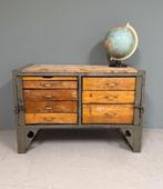 Dressoir industrieel vintage werkbank ladekast toonbank, Ophalen of Verzenden, 25 tot 50 cm, Minder dan 100 cm