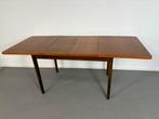 Vintage Teak Uitschuifbare Tafel Jaren '60 - 190cm, Gebruikt, Teakhout, 50 tot 100 cm, 150 tot 200 cm