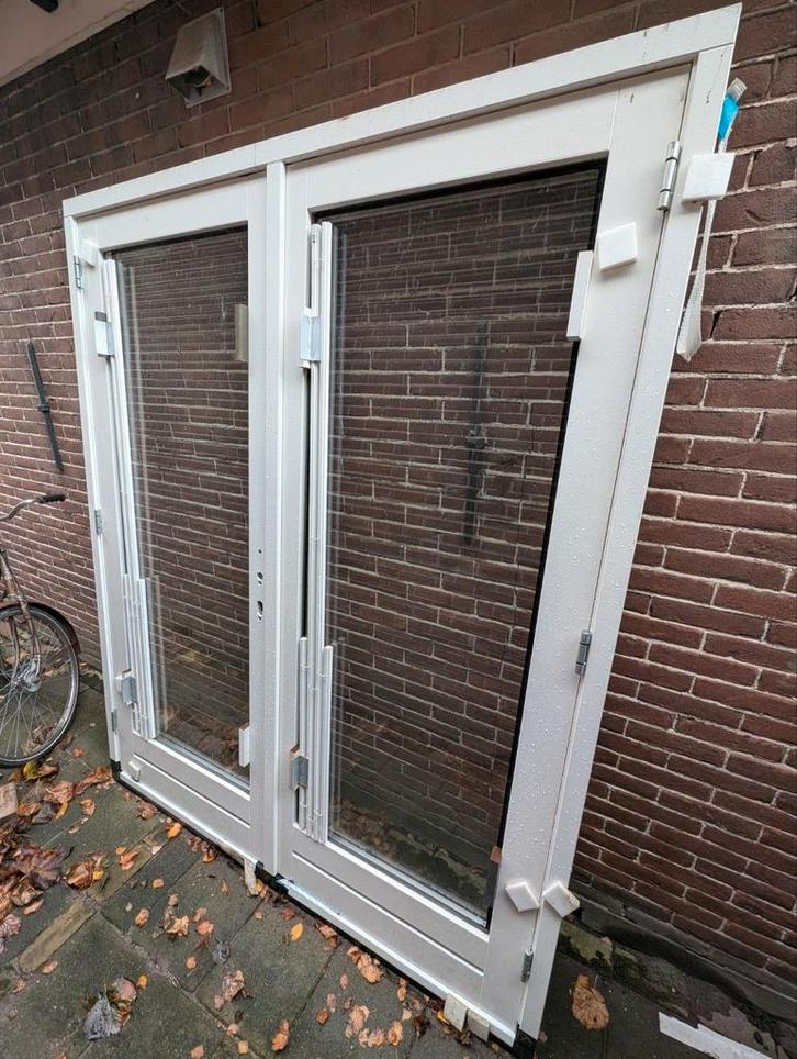 1x ongebruikt kozijn 220x180 cm incl glas + deurbeslag, Doe-het-zelf en Verbouw, Kozijnen en Schuifpuien, Nieuw, Deurkozijn, Hout