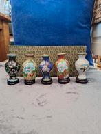 Super mooie set chinese cloisonne vaasjes met doos, Antiek en Kunst, Ophalen of Verzenden