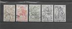 Nederland 1949, NVPH 544 t/m 548, Gestempeld., Verzenden, Na 1940, Gestempeld