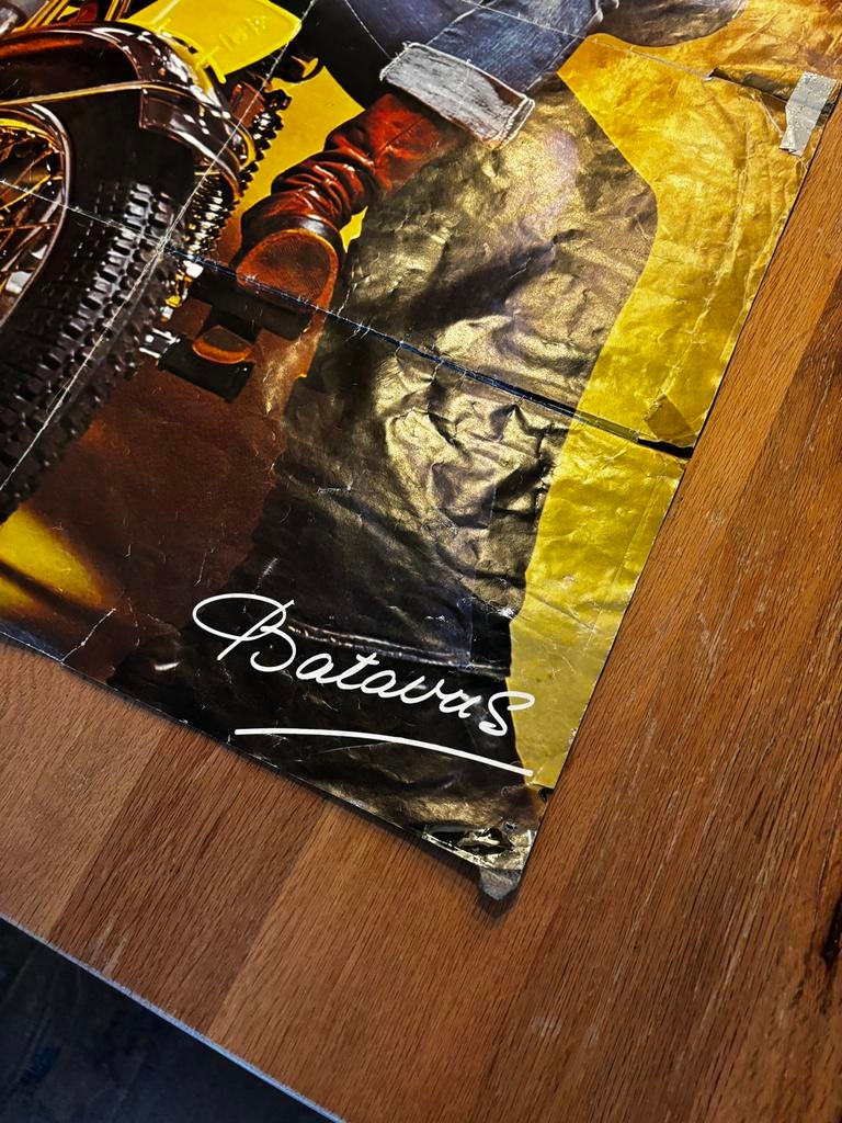 Batavus poster 1975, Verzamelen, Ophalen of Verzenden, Gebruikt, A1 t/m A3, Film en Tv