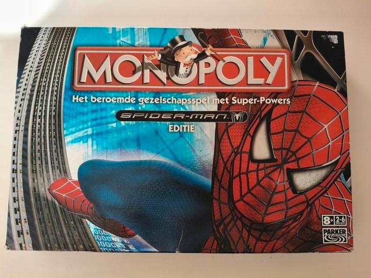 Monopoly Spider-Man Editie uit 2007, Hobby en Vrije tijd, Gezelschapsspellen | Bordspellen, Gebruikt, Een of twee spelers, Drie of vier spelers