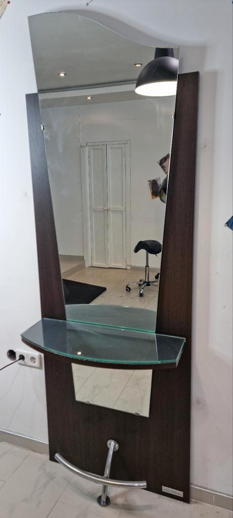Kapper spiegel 2 stokje ( Salon Ambience ), Huis en Inrichting, Woonaccessoires | Spiegels, Zo goed als nieuw, Rechthoekig, Ophalen