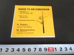 sticker radio tv antennebouw peeters overloon spreewenberg, Ophalen, Zo goed als nieuw