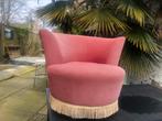 Vintage stoel, Huis en Inrichting, Stoelen, Gebruikt, Stof, Ophalen, Rood