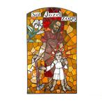 Geëmailleerd glas-in-loodpaneel - Frans Balendong, jaren 70, Ophalen of Verzenden