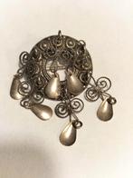 Prachtige antieke zilveren solje broche, Verzenden, Zo goed als nieuw, Zilver, Zilver