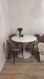 Eettafel RINGSTED Ø100 wit, Huis en Inrichting, Tafels | Eettafels, Ophalen, Rond, 100 tot 150 cm, 50 tot 100 cm