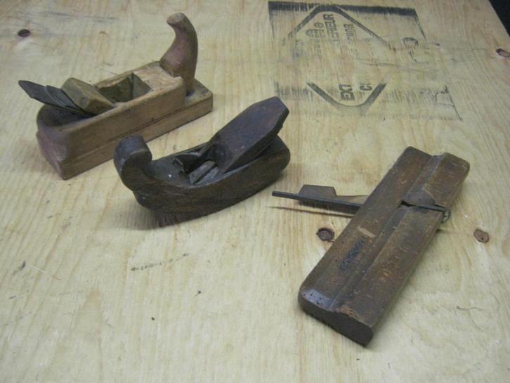 antieke houtschaven 3x, Antiek en Kunst, Antiek | Gereedschap en Instrumenten, Ophalen of Verzenden