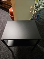 Zwart Bijzettafeltje / Nachtkastje, Huis en Inrichting, Minder dan 45 cm, Minder dan 55 cm, Metaal of Aluminium, Vierkant