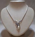 Zilveren modernist collier van Friedrich Binder nr.814, Met hanger, Verzenden, Zo goed als nieuw, Zilver