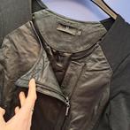 Mart Visser zwarte jurk met 100% geitenleer stukken 36 48011, Mart Visser, ., Zwart, Mart Visser