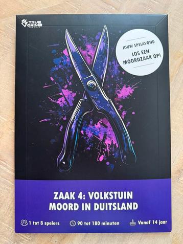 Truecrime games zaak 4: volkstuin moord in Duitsland NIEUW beschikbaar voor biedingen