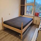 Houten Hemelbed - Tweepersoons, Huis en Inrichting, Slaapkamer | Bedden, Ophalen, Beige, Tweepersoons, 140 cm