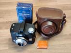 Agfa Clack met Clibo flitser en geelfilter in tas, Verzamelen, Ophalen of Verzenden, 1940 tot 1960, Fototoestel
