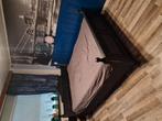 Houten bedframe met dubbele elektrische lattenbodem 160/200, Ophalen, Gebruikt, Wit, Tweepersoons