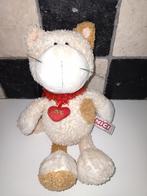 Nici beige, bruine poes / kat met rode sjaal en hartje love, Ophalen of Verzenden, Zo goed als nieuw, Poes