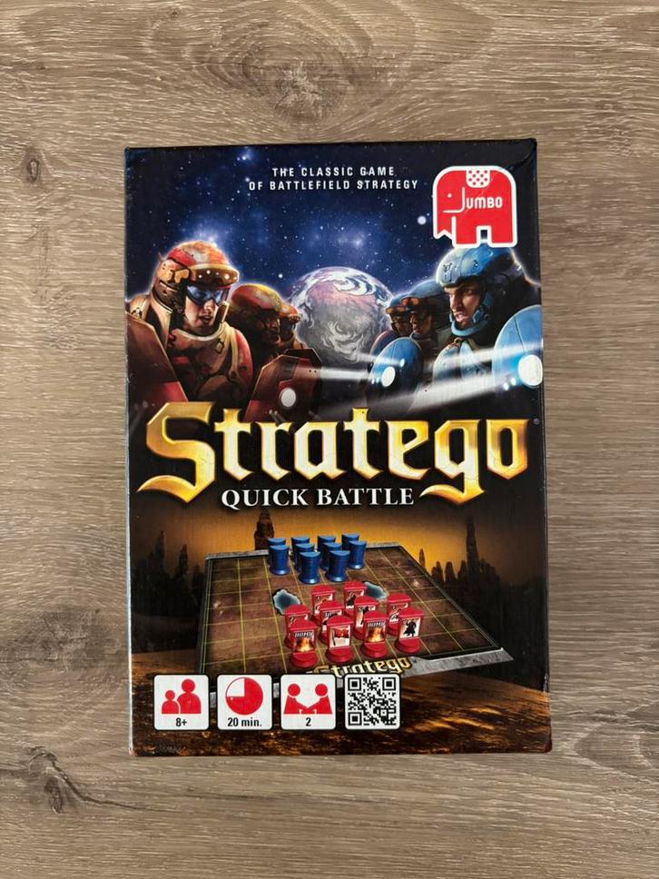 Stratego quick battle bordspel, Hobby en Vrije tijd, Gezelschapsspellen | Bordspellen, Zo goed als nieuw, Een of twee spelers