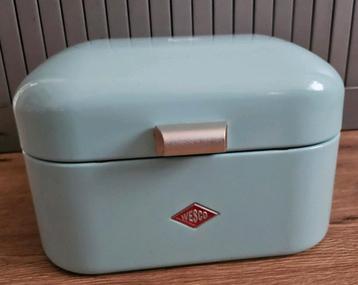Wesco emaille broodtrommel mintgroen 26x14 cm  beschikbaar voor biedingen