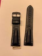 Hirsch horlogeband Heavy Calf - 24mm - erg dik! - blauw, Ophalen of Verzenden, Nieuw