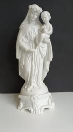 Antiek biscuit porselein Maria en kindje Jezus heiligbeeld, Verzenden