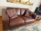 Robuuste leren bank aangeschaft bij Hulshoff, Gebruikt, Driepersoons, Ophalen of Verzenden, Rechte bank