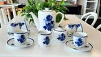 MOSA MAASTRICHT BLAUWE ROOS SERVIES, Huis en Inrichting, Keuken | Servies, Ophalen, Zo goed als nieuw, Overige stijlen, Kop(pen) en/of Schotel(s)