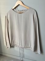 Zara blouse top zijde satijn ecru beige maat S, Kleding | Dames, Blouses en Tunieken, Ophalen of Verzenden, Zo goed als nieuw