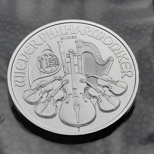 2023 Wiener Philharmoniker 1 oz zilver BU, Postzegels en Munten, Munten | Europa | Euromunten, Overige waardes, Oostenrijk, Zilver
